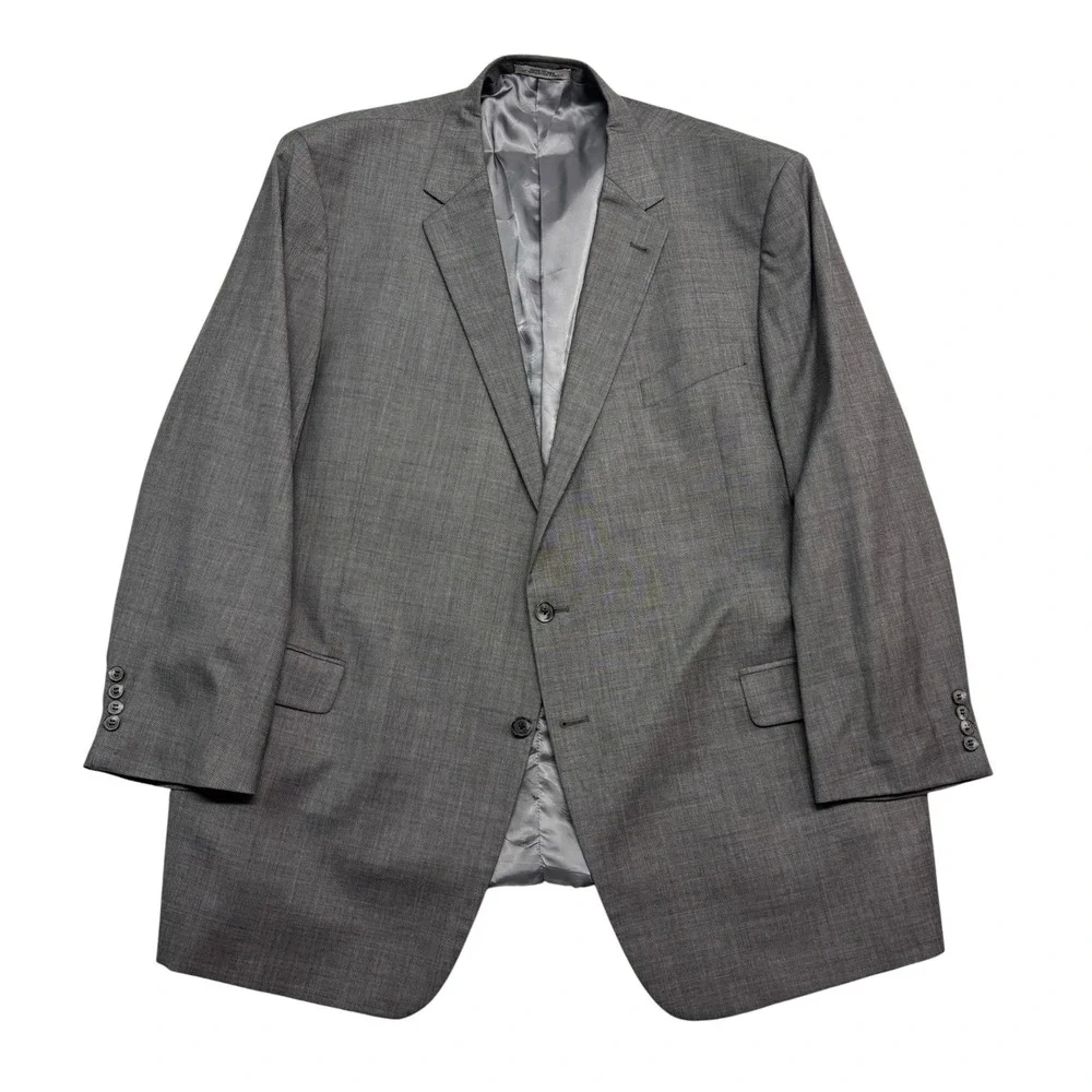 Joseph Abboud 54L 48x32 Gray 2pc Pant Suit Tollegno 1900 Italian Fabric Wool USA